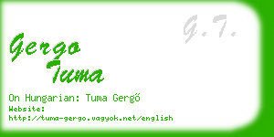gergo tuma business card